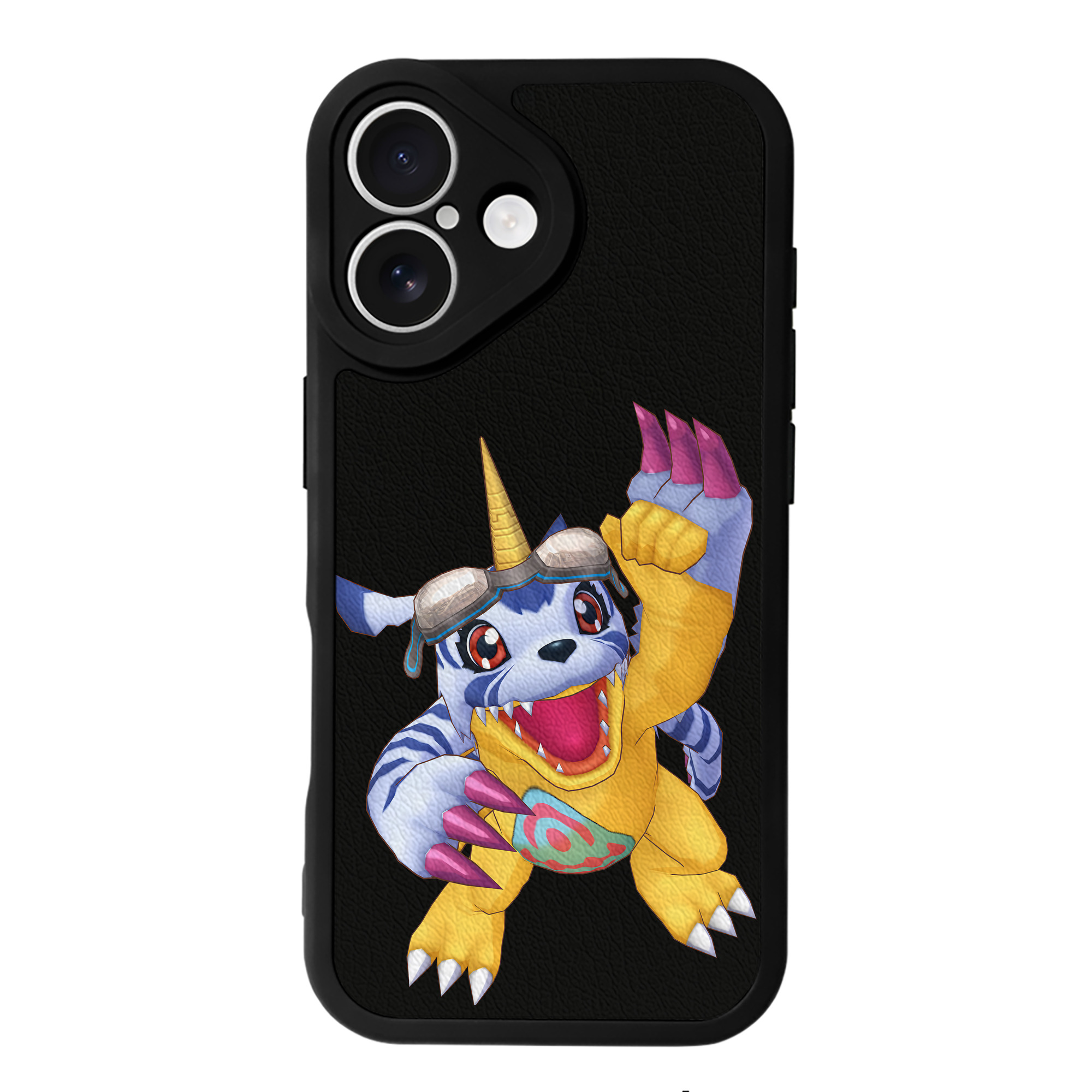 （画像用） Digimon デジタルモンスター/デジモン 【iPhone 16シリーズ対応】シリコンスマホケース（レザー調） 材質：シリコン
